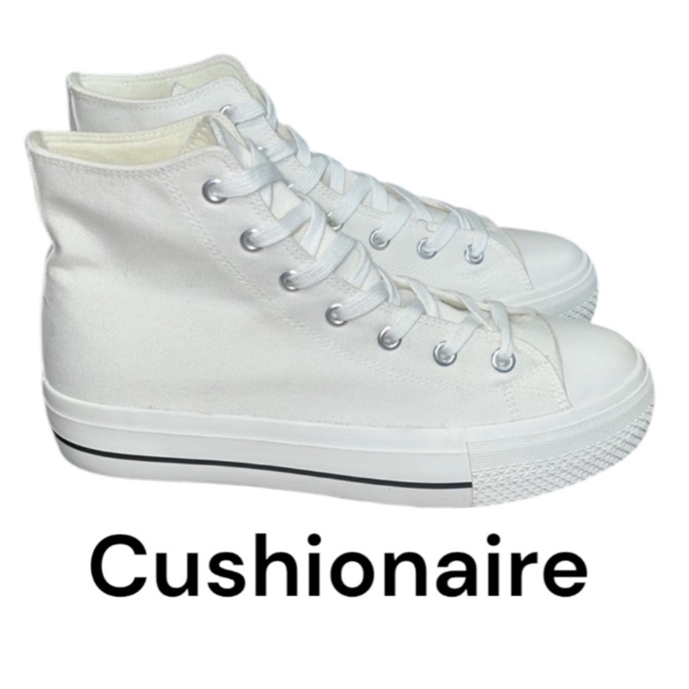 New authentic Cushionaire woman's high top canvas sneakers sz 11
Display